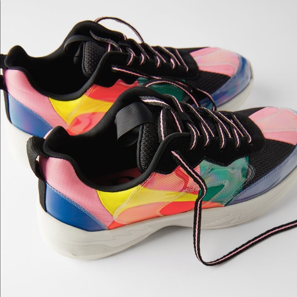 ZARA MULTICOLORED SNEAKERS SOLD OUT BRAND NEW TAGS